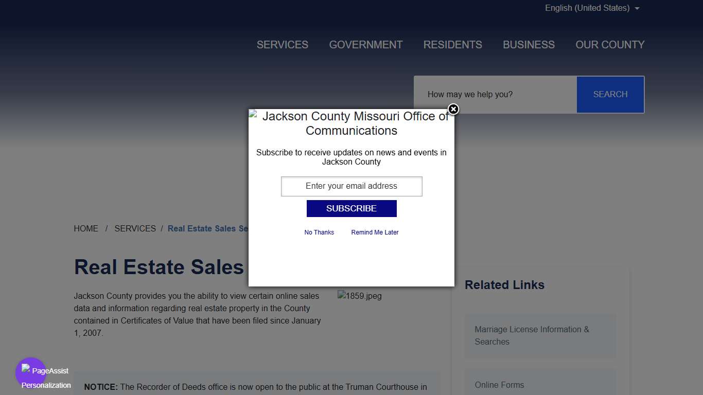 Real Estate Sales Search - Jackson County MO