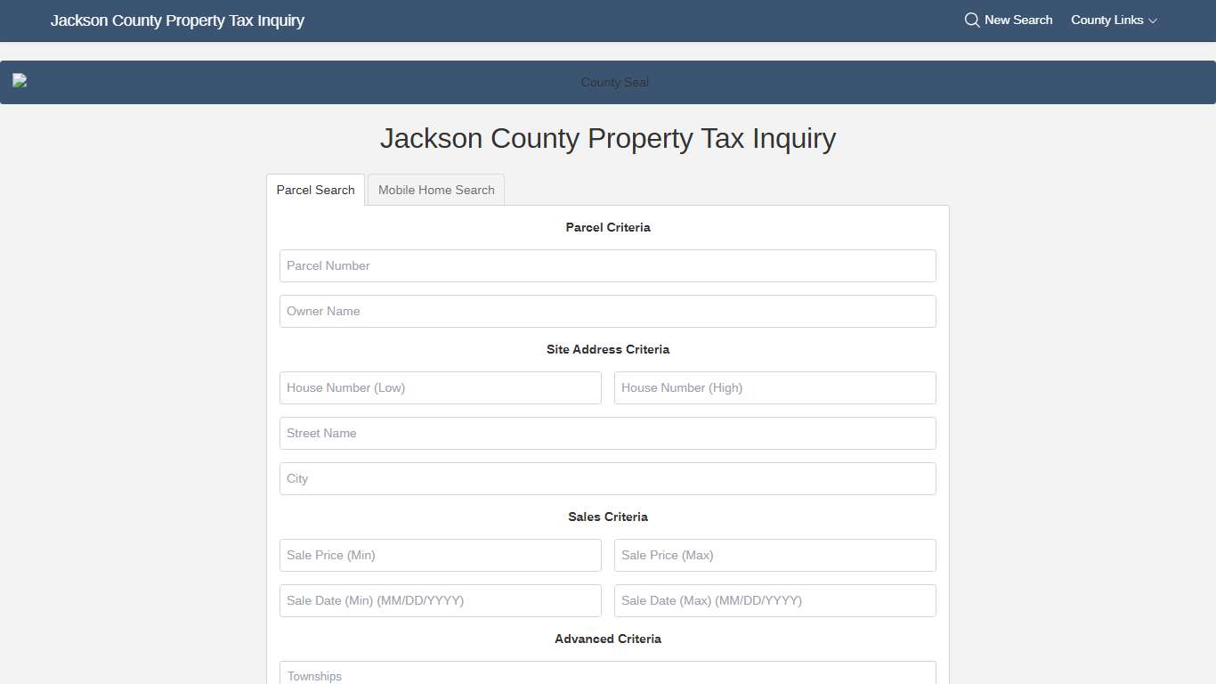 Jackson County Property Tax Inquiry