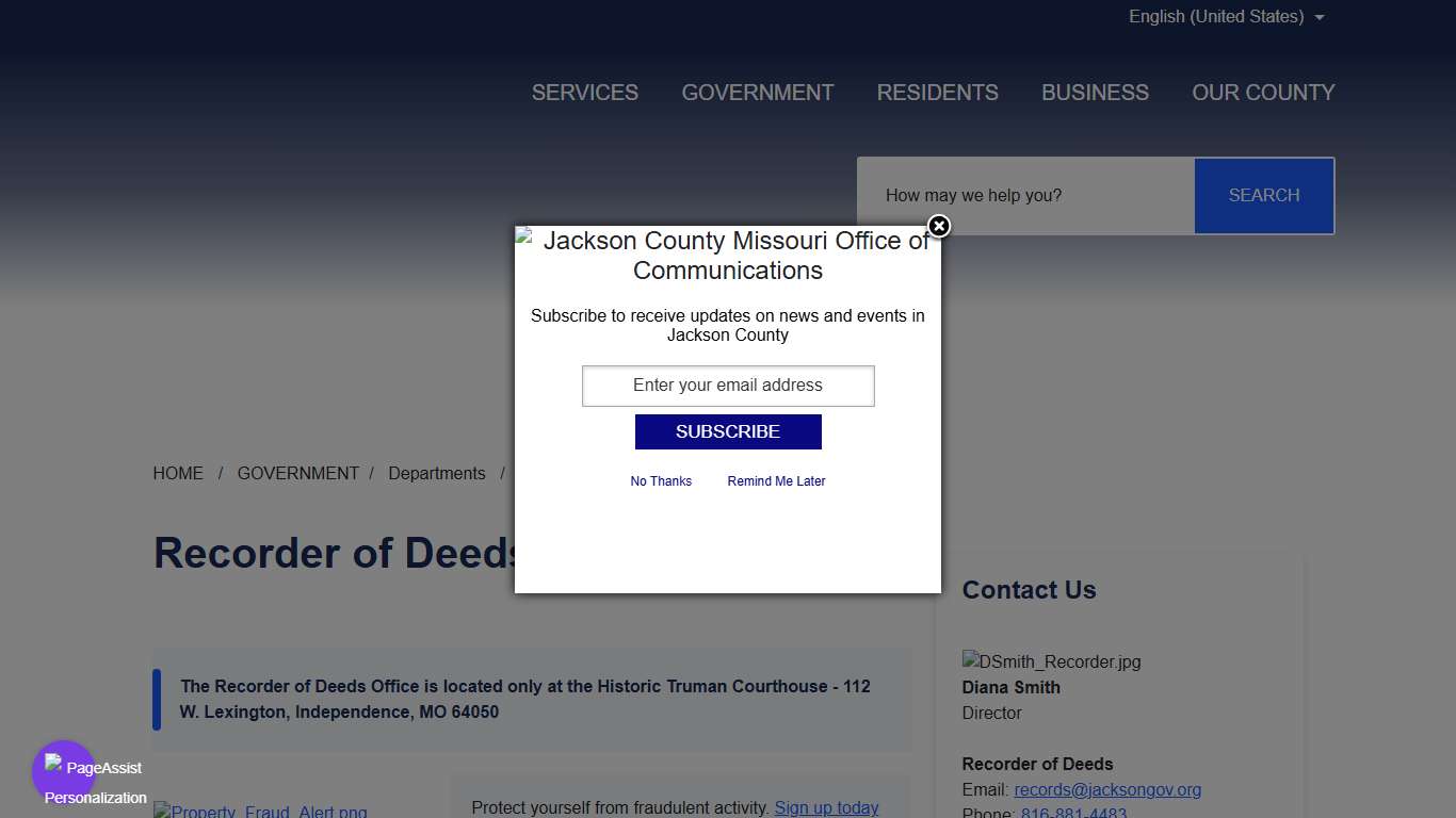 Recorder of Deeds - Jackson County MO